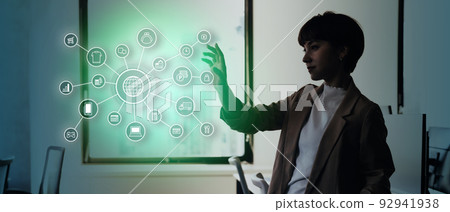 Business people co-creating the future Business people co-creating the future 92941938