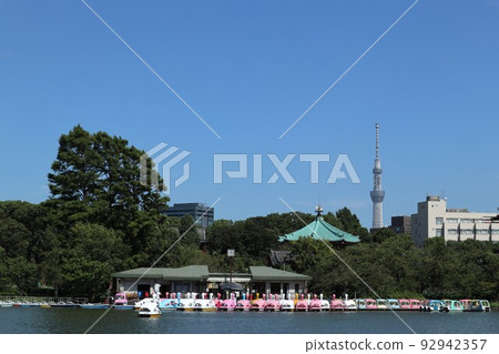 上野公園不忍池和天空樹 92942357