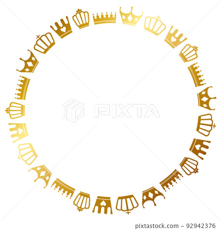 皇冠圓形框架金色 92942376