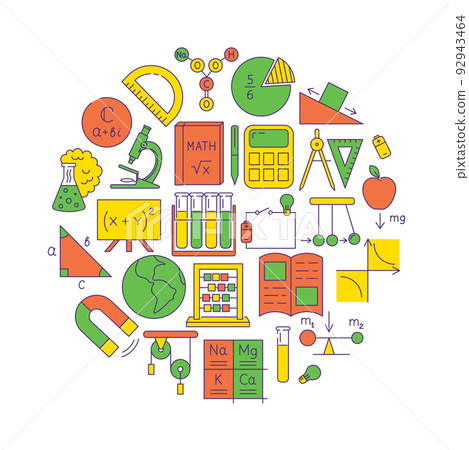 School education banner in line style School education banner in line style 92943464