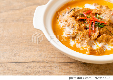 panang curry with pork panang curry with pork 92943698