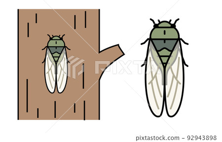 Illustration material of Tsukutsukuboushi. Illustration material of Tsukutsukuboushi. 92943898