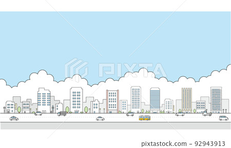 城市景觀的插圖素材。 城市景觀的插圖素材。 92943913