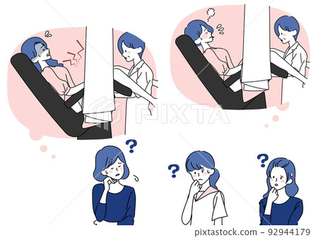 Women who have anxiety or doubts about gynecological examination Women who have anxiety or doubts about gynecological examination 92944179