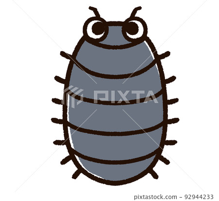 cute pillbug character 92944233