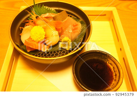 sliced raw fish sliced raw fish 92945379