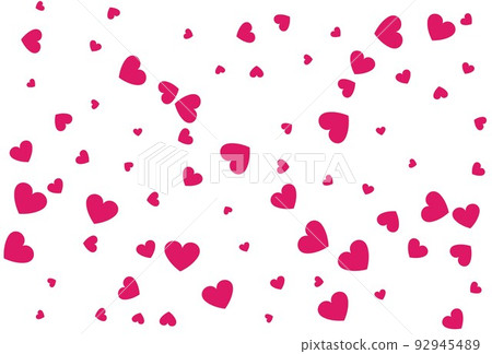 Red heart background. Love confetti background 92945489