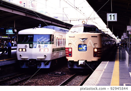 1999 485 series limited express Shiratori and 117 series train 92945844