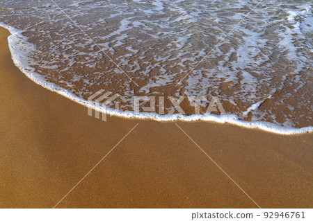 Sandy beach on the Mediterranean Sea in northern Israel. 92946761