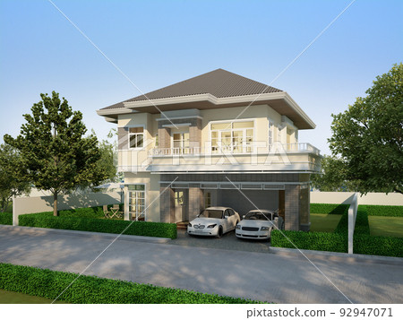 3d rendering  of  house, Architecture 92947071