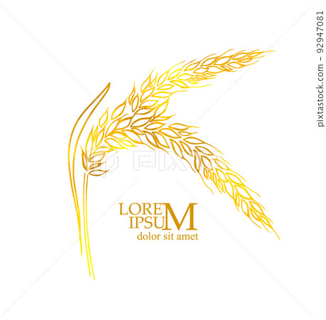 Spike of wheat logo. Vector illustration Spike of wheat logo. Vector illustration 92947081