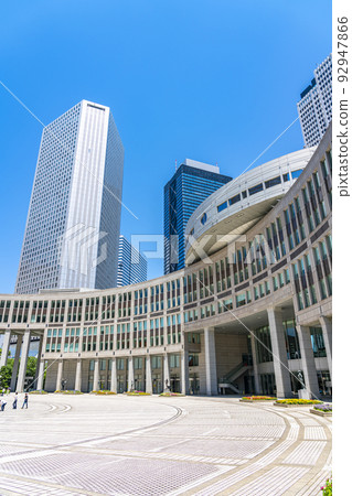 [東京] 東京都議會大廈的莊嚴外觀 92947866