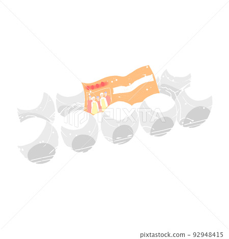 成分彩色插圖：雞蛋（白色，雞蛋，商店銷售的包裝，10個）無背景，無線條，卡通動漫著色 92948415