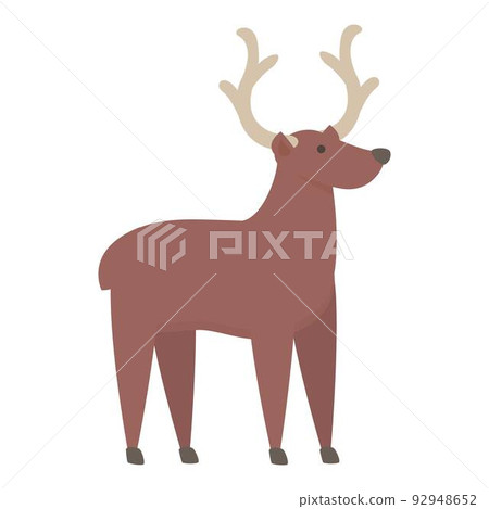 Alaska elk icon cartoon vector. Arctic animal. Canada moose 92948652