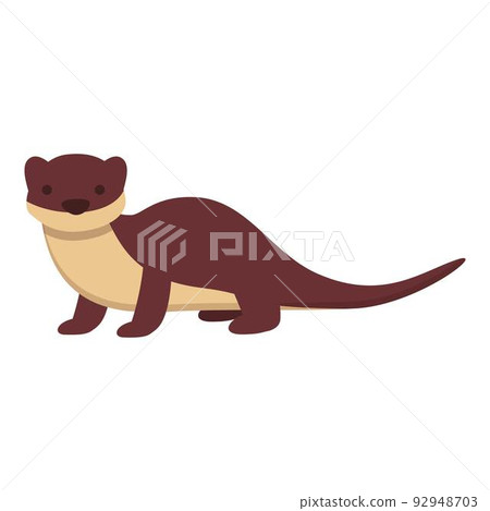 Alaska weasel icon cartoon vector. Arctic animal. Polar creature Alaska weasel icon cartoon vector. Arctic animal. Polar creature 92948703