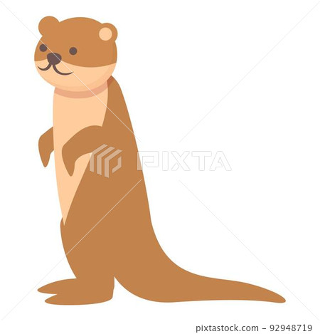 Cute weasel icon cartoon vector. Marten animal. Funny tail Cute weasel icon cartoon vector. Marten animal. Funny tail 92948719