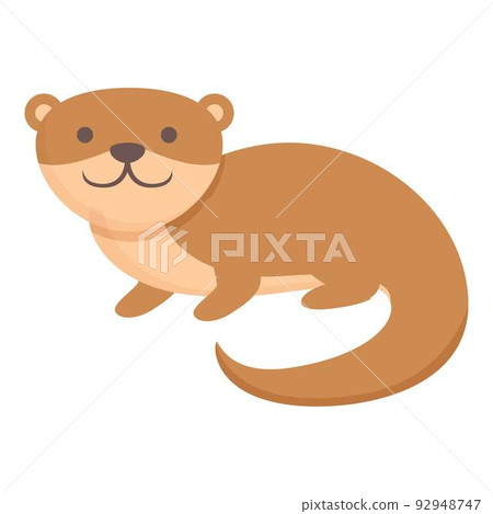 Ferret weasel icon cartoon vector. Cute animal. Sable winter Ferret weasel icon cartoon vector. Cute animal. Sable winter 92948747
