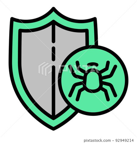 Risk protect icon outline vector. Cyber attack. Crime digital Risk protect icon outline vector. Cyber attack. Crime digital 92949214
