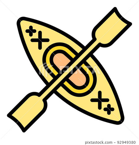 Canoe boat icon outline vector. Lake kayak. River adventure 92949380