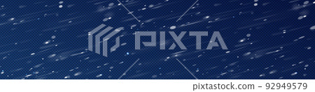 Blizzard and wind effect, flying snow 92949579