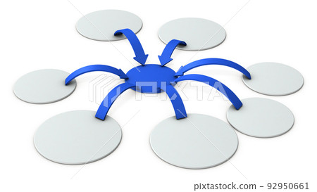 An abstract concept representing aid from all over the world. Blue arrows representing cooperation and support. Aggregation of resources. An abstract concept representing aid from all over the world. Blue arrows representing cooperation and support. Aggregation of resources. 92950661