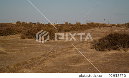 nature gas production at aralkum desert as a bed of former Aral sea, Karakalpakstan, uzbekistan nature gas production at aralkum desert as a bed of former Aral sea, Karakalpakstan, uzbekistan 92952750