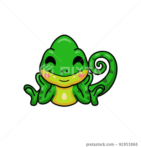 Cute little chameleon cartoon character Cute little chameleon cartoon character 92953868