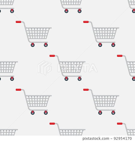 Shopping cart seamless pattern wallpaper Shopping cart seamless pattern wallpaper 92954170