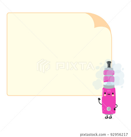Cute funny vape poster character. Vector hand drawn cartoon kawaii character illustration. Isolated white background. Vape poster Cute funny vape poster character. Vector hand drawn cartoon kawaii character illustration. Isolated white background. Vape poster 92956217