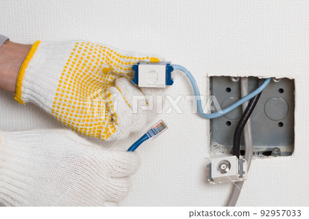 LAN outlet construction LAN outlet construction 92957033