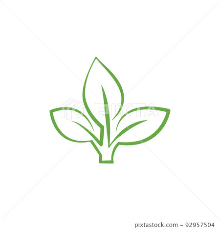 Flat leaves icons. Leaf vector illustration. leaf linear icon Flat leaves icons. Leaf vector illustration. leaf linear icon 92957504