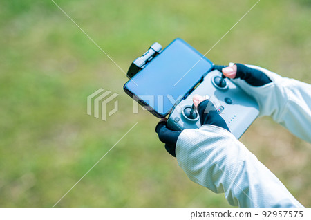 Preparing the drone for flight 92957575