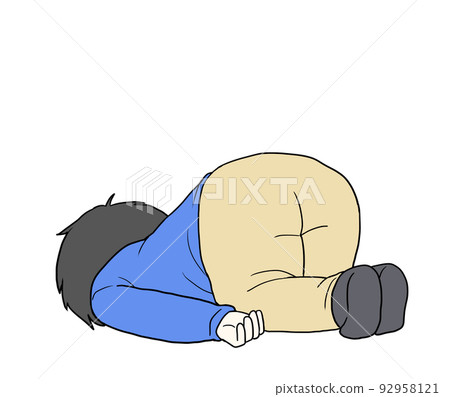 一個伸出屁股然後摔倒的男人 一個伸出屁股然後摔倒的男人 92958121