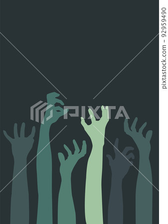 Zombie hands halloween theme Zombie hands halloween theme 92959490