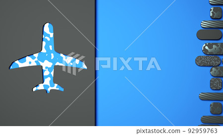 Modern World traveling world concept 3d render background Modern World traveling world concept 3d render background 92959763