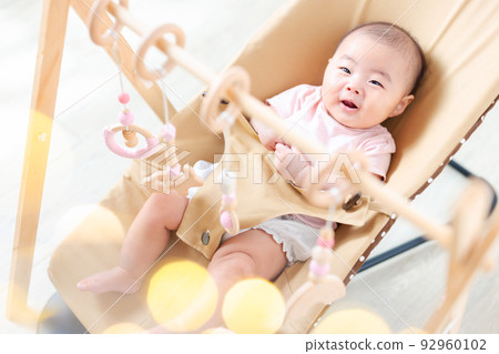 Baby playing in baby gym Infant Baby playing in baby gym Infant 92960102
