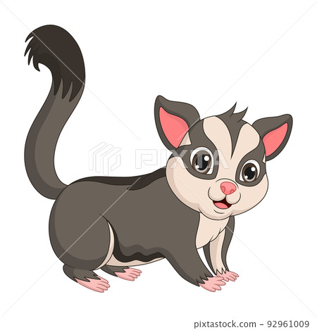 Cartoon funny sugar glider posing 92961009