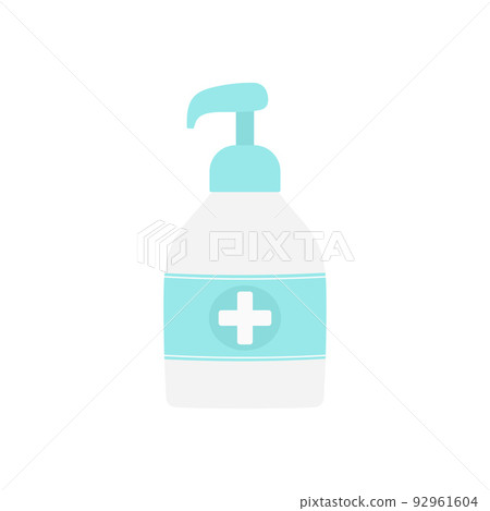 medical antiseptic isolated on white, vector illustration medical antiseptic isolated on white, vector illustration 92961604