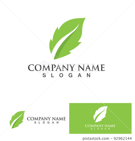Leaf green logo and symbol vector Leaf green logo and symbol vector 92962144
