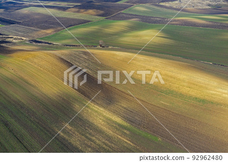 Aerial view of bio based industry and agriculture 92962480