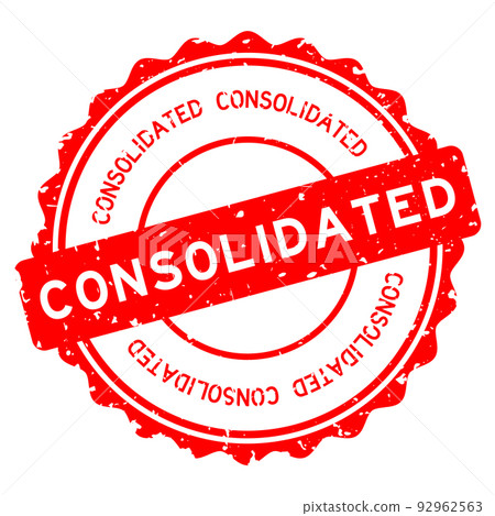 Grunge red consolidated word round rubber seal stamp on white background Grunge red consolidated word round rubber seal stamp on white background 92962563