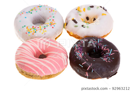donuts in glaze isolated 92963212