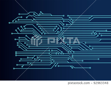 Electronics board. High tech digital data connection system concept. Circuit engineering technology. Computer electronic printed circuit board microcircuit design Electronics board. High tech digital data connection system concept. Circuit engineering technology. Computer electronic printed circuit board microcircuit design 92963348
