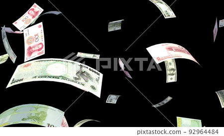 錢 鈔票 鈔票 現金 黑色 3d 插圖 背景 回 錢 鈔票 鈔票 現金 黑色 3d 插圖 背景 回 92964484