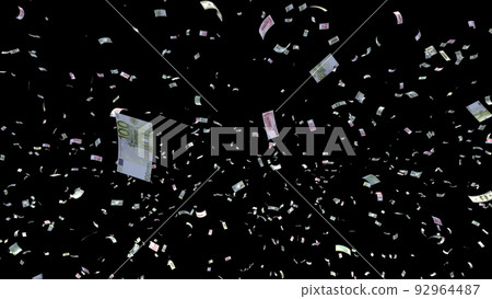 錢 鈔票 鈔票 現金 黑色 3d 插圖 背景 回 92964487