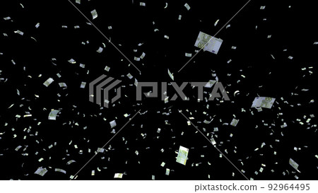 錢 鈔票 鈔票 現金 黑色 3d 插圖 背景 回 92964495