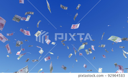 money banknote bill cash blue sky sky 3d illustration background back money banknote bill cash blue sky sky 3d illustration background back 92964583