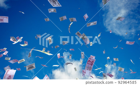 money banknote bill cash blue sky sky 3d illustration background back money banknote bill cash blue sky sky 3d illustration background back 92964585
