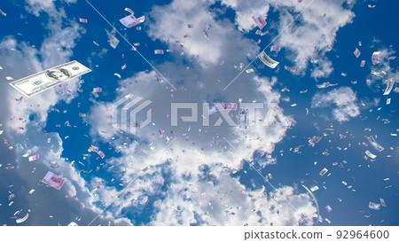 money banknote bill cash blue sky sky 3d illustration background back money banknote bill cash blue sky sky 3d illustration background back 92964600
