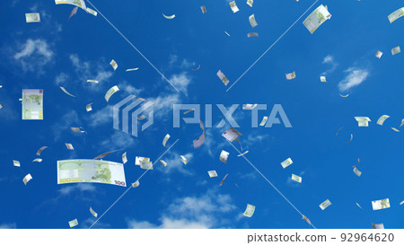 錢 鈔票 鈔票 現金 藍天 天空 3d 插圖 背景 背面 錢 鈔票 鈔票 現金 藍天 天空 3d 插圖 背景 背面 92964620